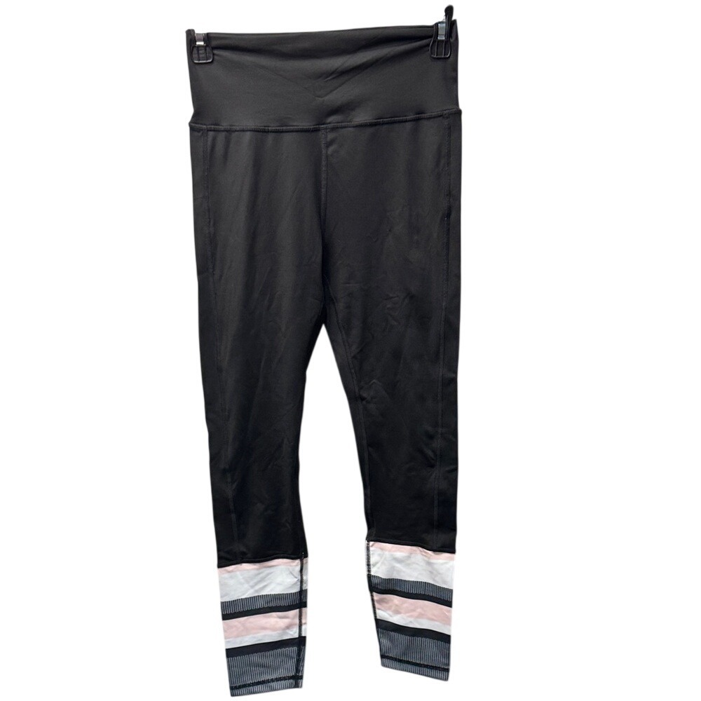 Sarahs Day x White Fox Active Womens Black Striped Leggings Medium High Waist
